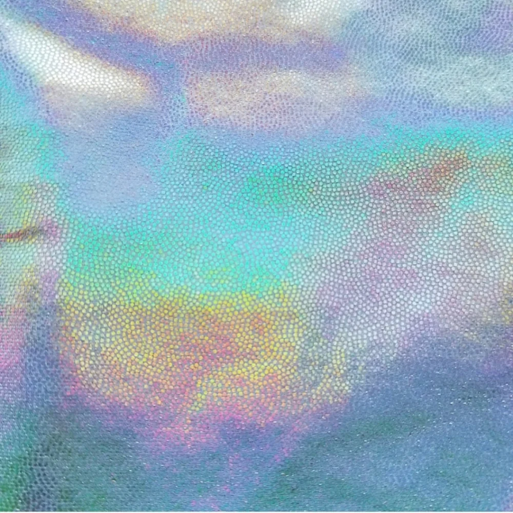 Holographic Mini Bodycon Skirt Size SMALL Stretchy Rainbow Metallic Y2K PARTY - Picture 6 of 6